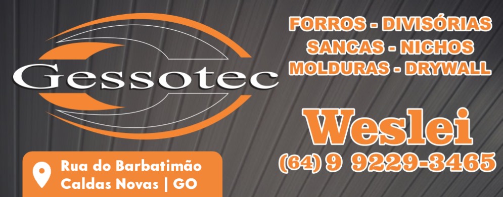 GESSOTEC - GESSO EM CALDAS NOVAS (64) 99229-3465